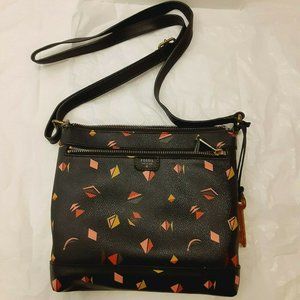 Fossil Crossbody Abstract Triangle Geometric Purse